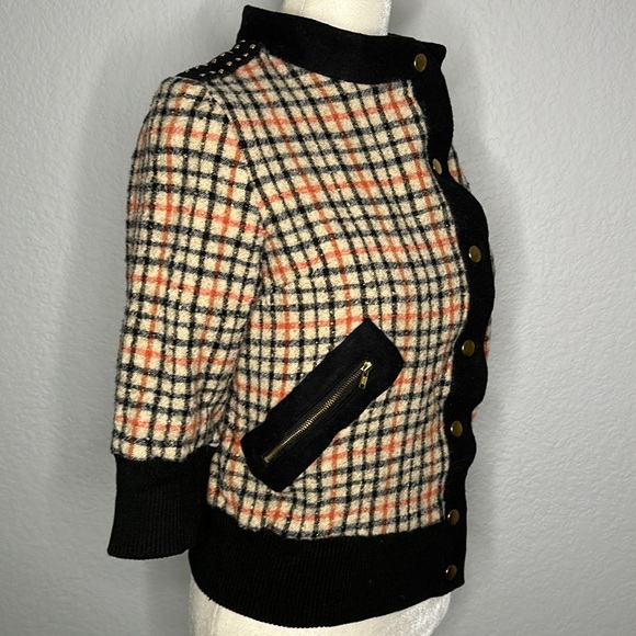 Lauren Moffatt Women’s Plaid Wool Jacket Blazer XSmall - Picture 3 of 12